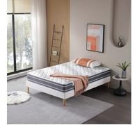Matelas Sommier Tissu Maxi 140x190 x 24 cm Confort Ferme - Ame Poli Lattex Haute Densite - hypoaller