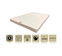 Matelas Souple avec Latex Naturel 80x200 x 10 cm - 7 zones de Confort - Ame Poli Lattex HD Haute Résilience - Hypoallergénique