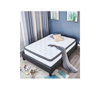 Matelas sunny a Ressorts + 3,5 cm Memoire de Forme 75 Kg/m3 + Alese 120x190 Hauteur +/- 26 cm - Accueil Moelleux - Soutien Ferme + Oreiller Visco -