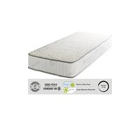 Matelas Super 120x200 x 23 cm + Oreiller Visco + Alèse - Ferme - Face Hiver Pure Laine Merinos - Noyau Poli Lattex HR Dernière Génération - Très Respirant G