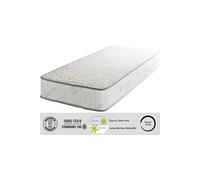 Matelas Super 90x200 x 23 cm + Oreiller Visco - Ferme - Face Hiver Pure Laine Merinos - Noyau Poli Lattex HR Dernière Génération - Très Respirant