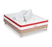 Matelas Suprême Mousse Haute densité Accueil Mémoire de forme+ sommier + accessoires - 140 x 200 cm G