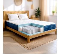 Matelas - THE WHITE STONE - White Stone - 160 x 200 cm - 30 cm - Ressorts ensachés & Memory Foam