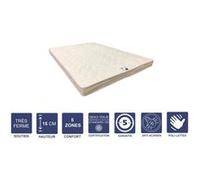 Matelas Très Ferme Mémoire de Forme Pour Canapé Lit + Alèse 160x200 x 15 cm + Oreiller Visco - 5 zones de Confort - Noyau Poli Lattex HR Dernière Génération - Très Respirant G
