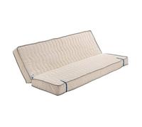 Matelas Très Ferme Pour Clic Clac + Alèse 130x190 15 cm - Dim Assise 60 cm - Déhoussable Housse Lavable - 5 zones de Confort - Ame Poli Lattex Haute Résilience - Hypoallergénique Blanc