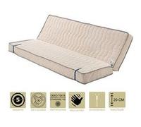 Matelas très ferme pour clic clac + alèse 140x190 20 cm - dim assise 70 cm - 7 zones de confort - déhoussable housse lavable - noyau mousse poli lat G