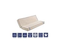 Matelas Très Ferme Pour tous Clic Clac 130x190 x 10 cm + Oreiller Visco - Découpe Assise 70 cm - 5 zones de Confort - Noyau Poli Lattex HR Dernière
