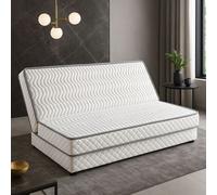 Matelas Très Ferme pour Tous Clic Clac 140x190 x 10 cm - Découpe Assise 70 cm - 5 Zones de Confort - Très Respirant