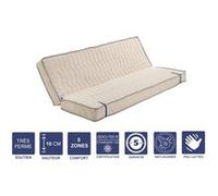 Matelas Très Ferme Pour tous Clic Clac + Alèse 130x200 x 10 cm - Découpe Assise 70 cm - 5 zones de Confort - Noyau Poli Lattex HR Dernière Génération - Très Respirant