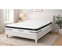 Matelas Versailles hybride 24 cm mémoire de forme et ressorts ensachés : 160 x 200 cm