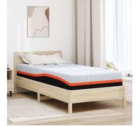 Matelas - vidaXL - Mousse à Mémoire - Blanc et Gris - 90 x 200 cm - Confort Moyennement Ferme