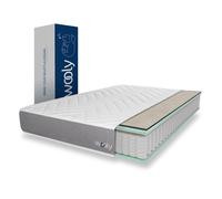Matelas WOOLY ONE SP 140x200 cm-Hybride-Ressorts Ensachés-Mémoire de Forme-Mousse HR 35 kg-Latex-Confort mi-ferme-Réversible-24 cm