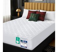 Matelasse Protege Matelas 140x200 cm Alese Couverture Rembourre sur Matelas | Housse de matelas matelassée avec élastique tout autour, qualité hôtelière, fibres vierges, Oeko-Tex, Utopia Bedding