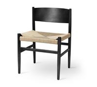 Mater Nestor Chaise de Table à Manger Hêtre Noir/fil de Papier