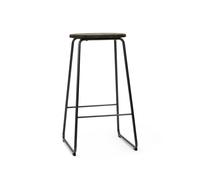 Mater Tabouret de bar Earth coffee. h. 69. structure en acier noir