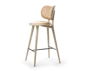 Mater The High Stool Tabouret de Bar M. Arrière en Chêne Laqué Mat 74 cm