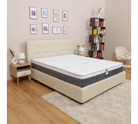 Materassimemory Melody - Matelas avec revêtement Aloe Vera - Fermeture zippée et déhoussable - Argenté 160 x 190 cm Argent