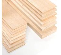 Materia Prima Bois de Balsa pour l'Artisanat et les Projets. Planche Léger pour Maquettes et Modélisme d'Avions. Feuille de Balsa Facile à Couper. Feuille de 10 x 100 cm. 6 mm, 2 unités.
