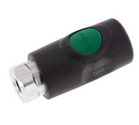 Matériau composite DN 7.4 Coupleur pneumatique de sécurité Douille avec bouton-poussoir G 1/4 pouce femelle