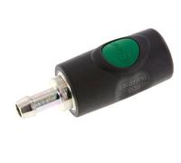 Matériau composite DN 7.4 Raccord pneumatique de sécurité Douille avec bouton-poussoir Colonne de tuyau 10 mm