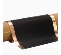 Matériau d'anode de batterie au lithium-ion double face simple - Feuille de cuivre conductrice recouverte de carbone for la recherche en laboratoire, 1 pièce