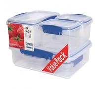 Materiel chr pro Lot de 6 boîtes de rangement - Transparent