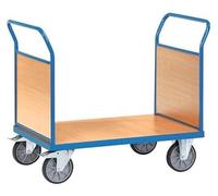 Matériel de transport mttdc2521 F 500 : chariot de transport, avec 2 panneaux, capacité de charge de 600 kg, plateau de 1000 mm x 600 mm