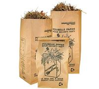 Materiel-pro Toutes Taille quantité Sacs de Jardin XXL Sac déchet Jardin, Sac déchets végétaux en Papier Sac à déchet Vert de Jardin Sac déchet Papier Sac végétaux Jardin Sacs Poubelle (10, 120L)