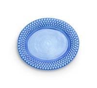 Mateus Plat ovale Bubbles 35 cm Bleu clair
