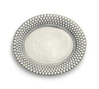 Mateus Plat ovale Bubbles 35 cm Gris
