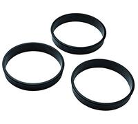 Matfer Bourgeat Bourgeat Exoglass FA986 Lot de 6 anneaux à tarte Noir 90 x 19 mm