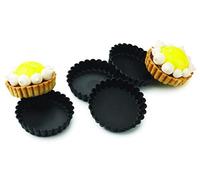 Matfer Bourgeat Moules à tartelette ronds cannelés Exoglass Matfer Bourgeat 100mm (lot de 12), 100(Ø)mm. Lot de 12, DN955