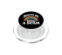 Math is A Scam Retro Rainbow Exploding Calculator Sarcasm PopSockets PopGrip pour MagSafe