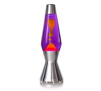 MATHMOS Lampe à lave Astro Argent | Inventeurs britanniques du classique du design de 1963 | Lampe à lave Violet/Orange fabriquée à la main en Grande-Bretagne selon des normes de sécurité strictes