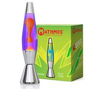 MATHMOS Lampe à lave Astro Baby Argent | Fabriquée en Grande-Bretagne depuis 1964 | Lampe à lave Violet/Orange| Formule unique de lampe à lave | Conforme aux normes de sécurité les plus strictes