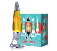 MATHMOS Lampe à lave Neo Argent, testée sûre pour enfants | Lampes à lave Jaune & Orange à basse température et sécurité intégrée | Lave longue durée remplie à la main en Grande-Bretagne