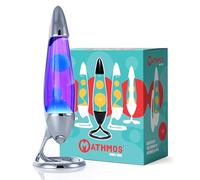 MATHMOS Lampe à lave Neo Argent, testée sûre pour enfants | Lampes à lave Violet & Turquoise à basse température et sécurité intégrée | Lave longue durée remplie à la main en Grande-Bretagne