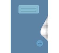 Maths Exercise Book A4 10mm: A4 School Exercise Book,10mm (1cm) Squared Quad Ruled Grid Paper Notebook for Math and Science Students,Blue Paperback, 100 Pages