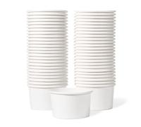 MATICAN Lot de 50 coupes à glace en papier jetables de 163 ml pour aliments chauds ou froids, fournitures de fête de 163 ml pour sundae, yaourt glacé, soupe, blanc