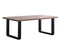 MATIKA - Table repas extensible bois et acier L 220 Marron