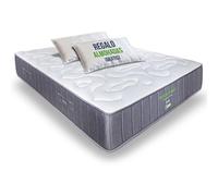 Matnature Naturfresh Matelas à mémoire de forme à ressorts ensachés, hauteur 22 cm, confort maximal, respirant, anti-acariens, ergonomique, fermeté moyenne-haute 150 x 200 cm, 2 oreillers en cadeau