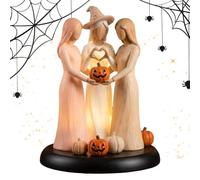 Matoebyr Figurines D'Amies Pour Femmes Avec LED Résine Amitié Halloween