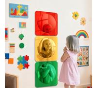 Matoebyr Lot de 3 miroirs muraux sensoriels, 25,4x25,4cm Miroir Mural sensoriel en Acrylique, de Stimulation Interactive, Jeux Visuels Et Exploration pour Les Personnes Autistes