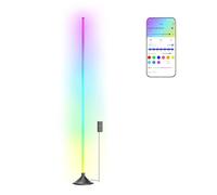 Matosio Luxy Lampadaire sur Pied Salon LED RGBIC Connecté WIFI, Contrôle APP Compatible Alexa et Google Assistant, 16M Couleurs Ambiance, 546 Perles de Lampe, Noir