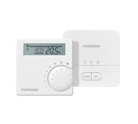 Matosio TH611RT Thermostat programmable sans Fil avec Récepteur pour chaudiere Opentherm ou à Contact Sec, Thermostat Ambiante numérique à Piles, Mural Blanc