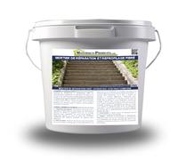 MATPRO - Mortier de Réparation et Reprofilage Fibré - Idéal pour Réparations de Béton - Application Intérieure et Extérieure - Haute Résistance - Gris - 6Kg