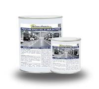 MATPRO - Peinture Epoxy Sol, Mur - Sans Solvant, Auto-Lissant - pour Support Intérieur, Avec/Sans Pente, Travaux Neuf/Réparation - Satiné - Blanc - 1Kg
