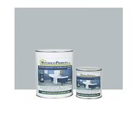 MATPRO - Peinture Laque Epoxy Salle de Bain - Sans Solvant, Auto-Lissant - Répare & Rénove Baignoire, Lavabo, Évier, Plan de Travail - Gris Clair - 1Kg