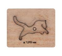Matrice de découpe du cuir en forme de tigre, poinçon, outil de moule artisanal 72x50mm pour papier, caoutchouc, cuir, artisanat, bricolage, acier allié, bois de bouleau