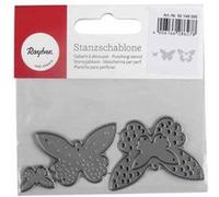 Matrice de découpe en métal 5 x 3,5 cm - Papillons Gris G